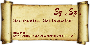 Szenkovics Szilveszter névjegykártya