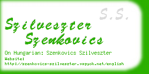 szilveszter szenkovics business card